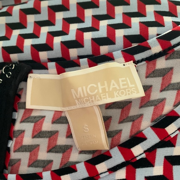 Michael Kors Escher Cap Sleeve Jersey Dress Shore Blue Size S - Picture 7 of 7